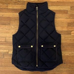 J.Crew Quilted Vest in Black